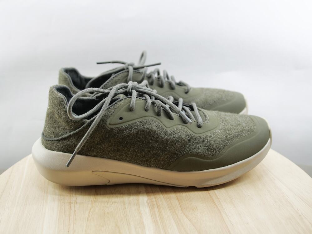 OluKai Kōheo Hulu men's water-resistant wool sneakers Dusty Olive 8.5